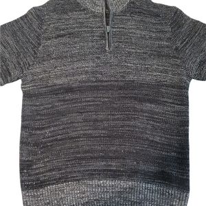 Men's F/X Fusion sweater,black and gray,Size L